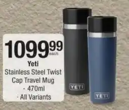 Checkers Yeti Stainless Steel Twist Cap Travel Mug offer