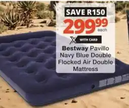 Checkers Bestway Pavillo Navy Blue Double Flocked Air Double Mattress offer