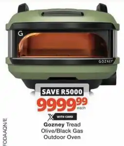 Checkers Gozney Tread Olive/Black Gas Outdoor Oven offer