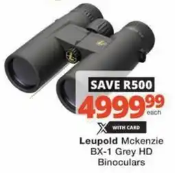 Checkers Leupold McKenzie BX-1 Grey HD Binoculars offer
