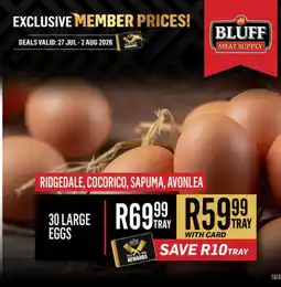 Bluff Meat Supply 30 Large Eggs offer