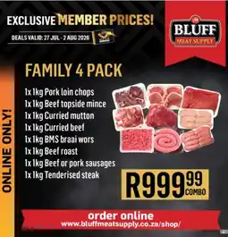 Bluff Meat Supply FAMILY 4 PACK offer