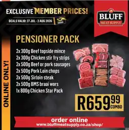 Bluff Meat Supply PENSIONER PACK offer