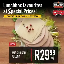 Bluff Meat Supply BMS CHICKEN POLONY offer