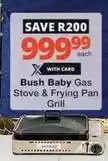 Checkers Pan - bush baby gas stove & frying grill offer