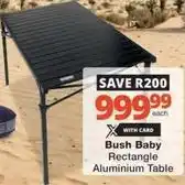 Checkers Rectangle aluminium table offer