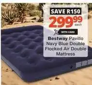 Checkers Bestway - navy blue double flocked air double mattress offer