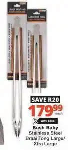 Checkers Stainless steel braai tong large/xtra large offer