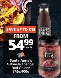 Checkers Salsa/jalapeños/red onions offer