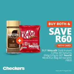 Checkers Nescafe Gold Instant Coffee offer