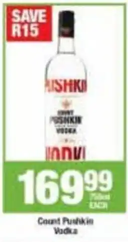 Agrimark Count Poshkin Vodka offer