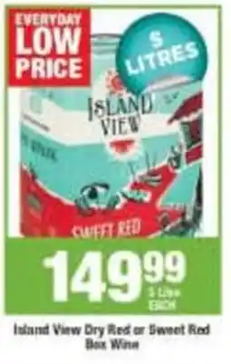 Agrimark Island View Sweet Red Box Wine offer