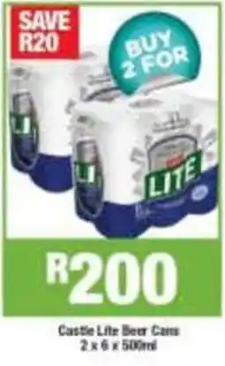 Agrimark Castle Lite Beer Cans offer