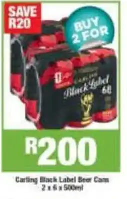 Agrimark Carling Black Label Beer Cans offer