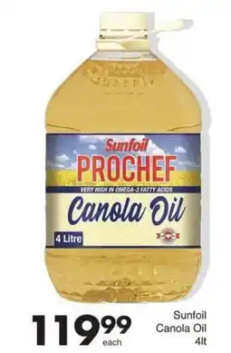 Save Sunfoil Prochef Canola Oil offer