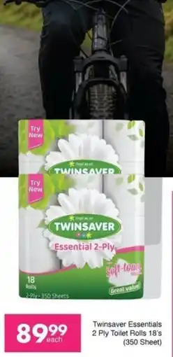Save Twinsaver Essentials 2 Ply Toilet Rolls 18's offer
