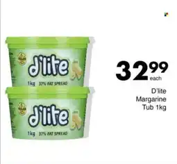 Save D'lite Margarine Tub offer