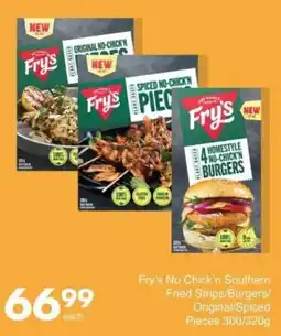 Save Fry's No Chick'n Southern Fried Strips/Burgers/Original/Spiced Pieces offer