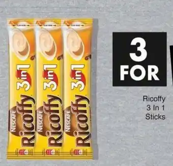 Save Nescafe Ricoffy 3 In 1 Sticks offer