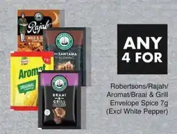 Save Robertsons/ Rajah/ Aromat/ Braai & Grill Envelope Spice offer