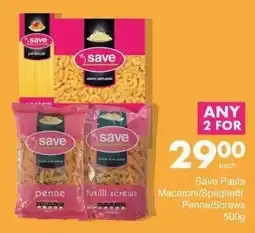 Save Save Pasta Macaroni/Spaghetti Penne/Screws offer