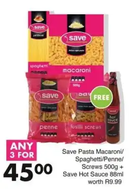 Save Save Pasta Macaroni/Spaghetti/Penne/Fusilli Screws offer