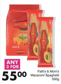 Save Fatti's & Moni's Macaroni/ Spaghetti offer