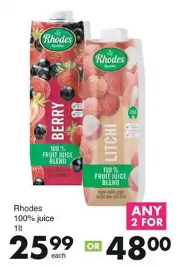 Save Rhodes 100% juice offer