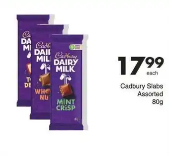Save Cadbury Slabs Assorted offer