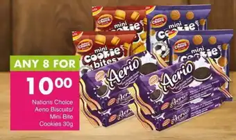 Save Nations Choice Aerio Biscuits/Mini Bite Cookies offer
