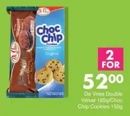 Save De Vries Double Velvet Choc Chip Cookies offer