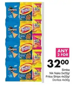 Save Simba Nik Naks Fritos Strips Doritos offer