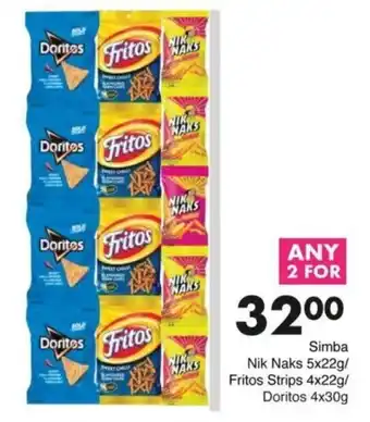 Save Simba Nik Naks Fritos Strips Doritos offer