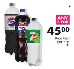 Save Pepsi Max/ Light/ 7 Up offer