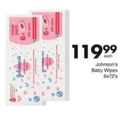 Save Johnson's Baby Wipes offer