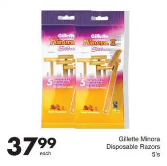 Save Gillette Minora Disposable Razors offer