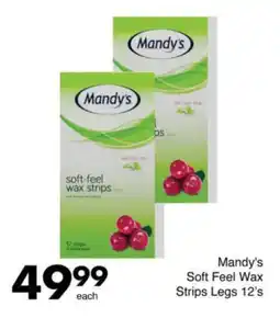 Save Mandy's Soft Feel Wax Strips Legs 12's offer