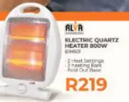 Expert ALVA ELECTRIC QUARTZ HEATER 800W offer