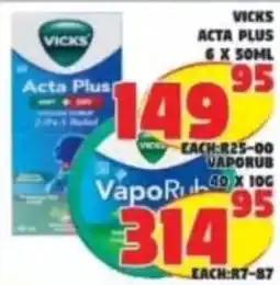 Yarona Cash And Carry Vicks Acta Plus offer