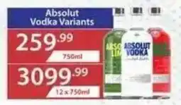 Big Save Liquor Absolut Vodka Variants offer