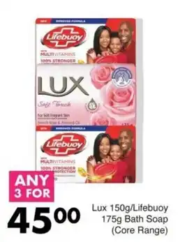 Save Lux 150g/Lifebuoy 175g Bath Soap offer
