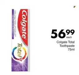 Save Colgate Total Toothpaste offer
