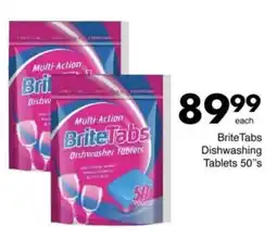 Save BriteTabs Dishwashing Tablets offer