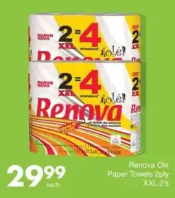 Save Renova Ole Paper Towels 2ply XXL 2's offer