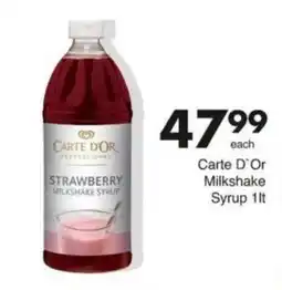 Save Hyper Carte D'Or Milkshake Syrup offer
