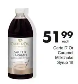 Save Hyper Carte D'Or Salted Caramel Milkshake Syrup offer