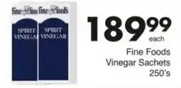 Save Hyper Fine Foods Vinegar Sachets offer