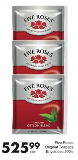 Save Hyper Five Roses Original Teabags Envelopes offer
