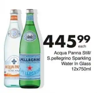 Save Hyper Acqua Panna Still/ S.pellegrino Sparkling Water In Glass offer
