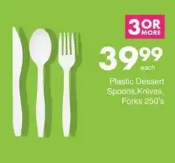 Save Hyper Plastic Dessert Spoons,Knives, Forks offer